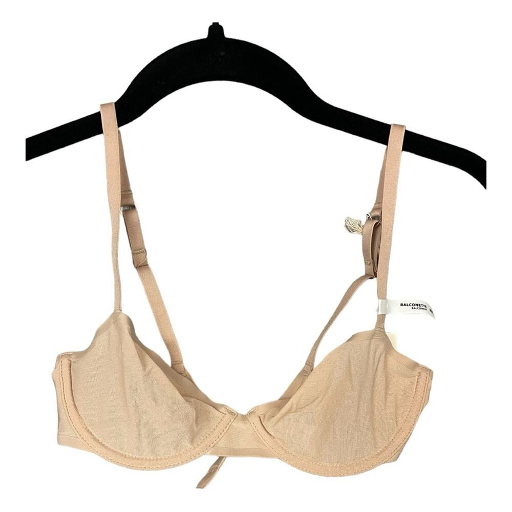 Aerie SMOOTHEZ Mesh Unlined Bra in Sands 32B NWT - Picture 5 of 9